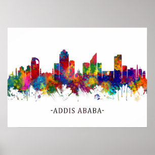 Addis Abeba Etiopiskyline Poster