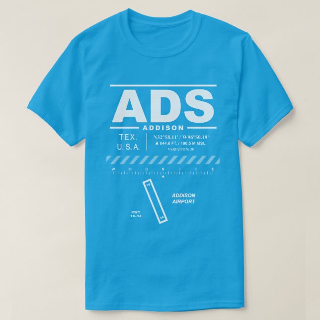 Addison Airport ADS T-Shirt (Design framsida)