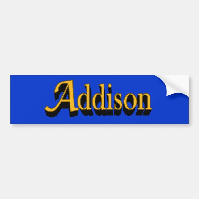 Addison Bumper Sticker Bildekal (Framsidan)