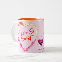 Addison Cole, A Kärlek So Sweet Mugg - rosa/orange