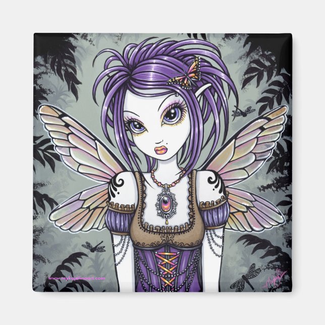 "Addison" Dragonfly Fairy Art Magnet (Framsidan)