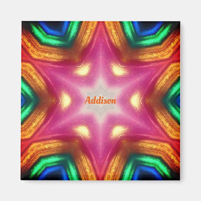 ADDISON ~ Gleaming Abstrakt Mönster ~ Magnet (Framsidan)