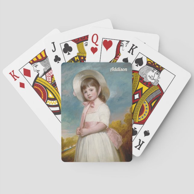 ADDISON ~ MISS JULIANA WILLOUGHBY George Romney Casinokort (Baksidan)