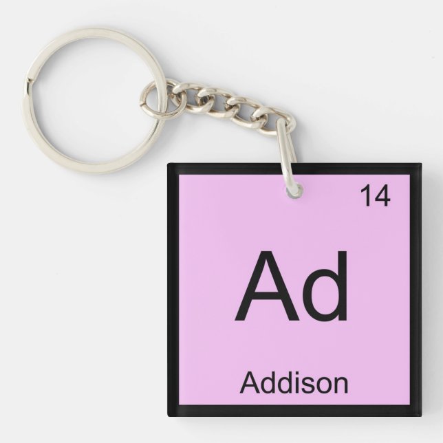 Addison Namn Kemi Element Periodiska Systemet (Framsidan)