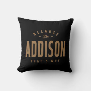 Addison Namn Personlig Birthday Namn Addison Kudde