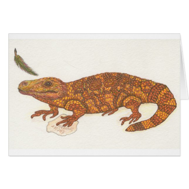 Addison ödlan hälsningskort (Framsidan Horizontal)