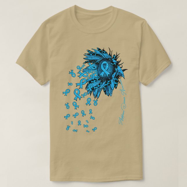 Addisons Disease Awareness Solrosblommor T Shirt (Design framsida)