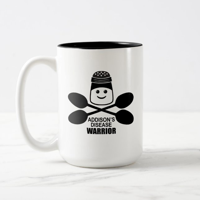 Addison's Disease Warrior Mug Två-Tonad Mugg (Vänster)