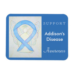 Addisons medvetenhet om sjukdom Ribbon Angel Magne Magnet