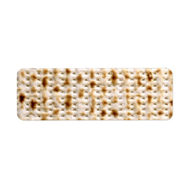 Address Label Anpassningsbar Jewish Matzo Returadress Etikett (Framsidan)