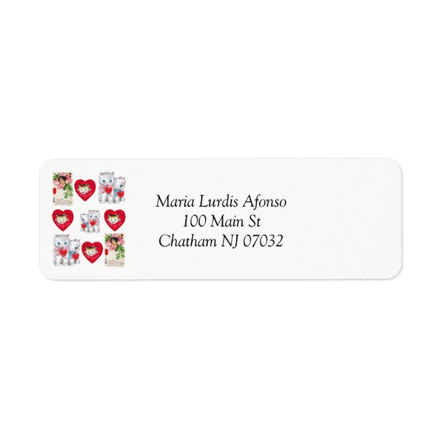 Address Labels Cats  Returadress Etikett (Framsidan)