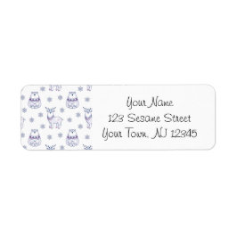 Address Labels with Polar Bears & Reindeers Returadress Etikett