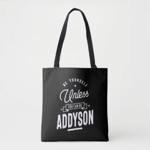Addyson Personlig Namn Birthday Tygkasse
