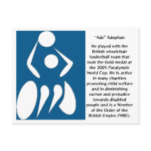 "Ade" Adepitan, rullstolsbaserad basketspelare