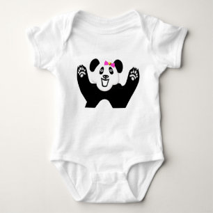 Adedig panda med Rosa Bow T Shirt