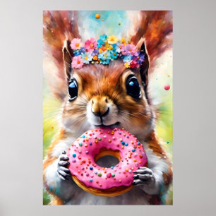 Adekvat ekorre med ett blodkärl poster