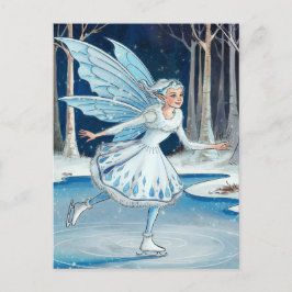 Adekvat isskal Fairy Blue White Vykort