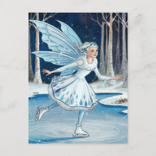 Adekvat isskal Fairy Blue White Vykort