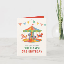 Adekvat karusellfödelsedag inbjudan