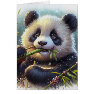 Adekvat Panda Bamboo Blank Inside Eating Bamboo Be OBS Kort