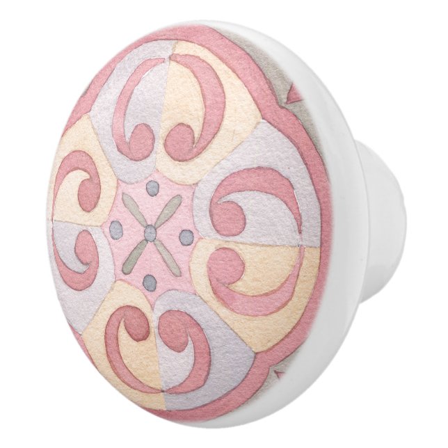 Adekvat pastel färg Vattenfärg målad i rosa Knopp (Höger)