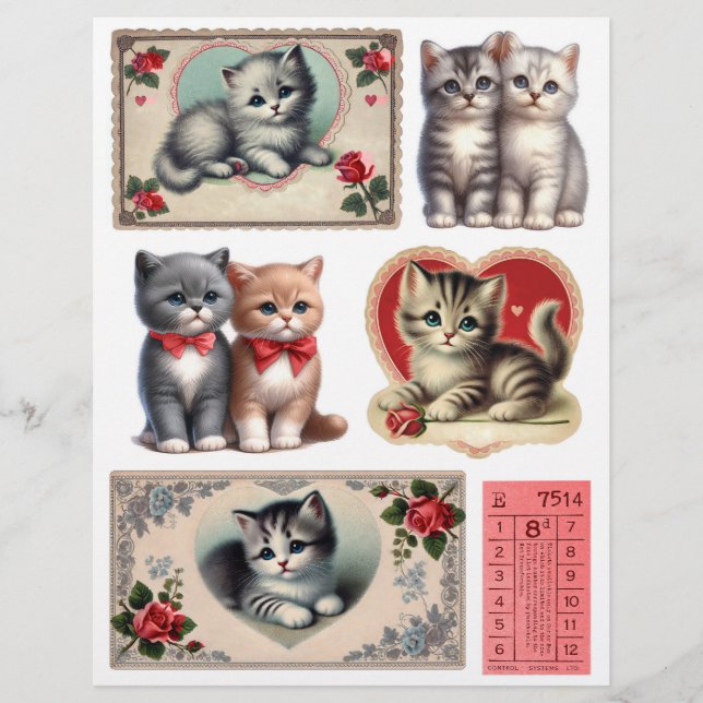 Adekvat samling av Cat Valentines day Ephemera (Framsida)