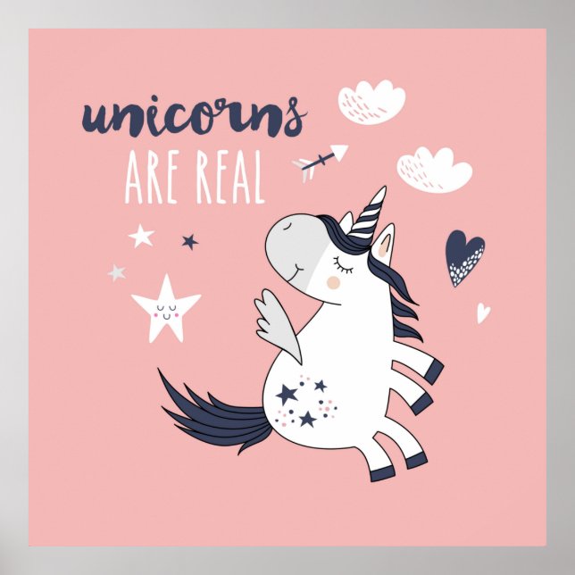 Adekvat Unicorn-Poster Poster (Framsidan)