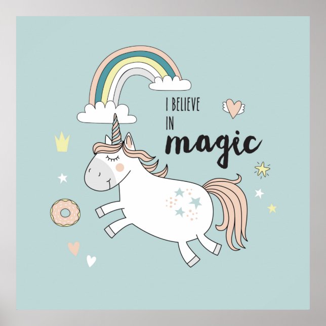 Adekvat Unicorn-Poster Poster (Framsidan)