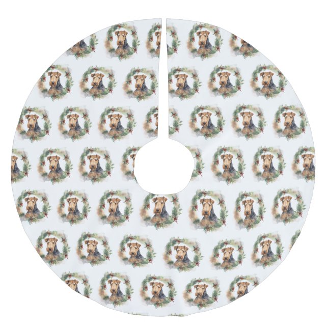 Adekvat Valp för Aerduell jul Julgransmatta Borstad Polyester (Framsidan)