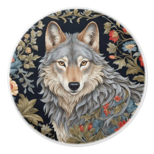 Ädel Grå Varg William Morris Inspirerad Knopp