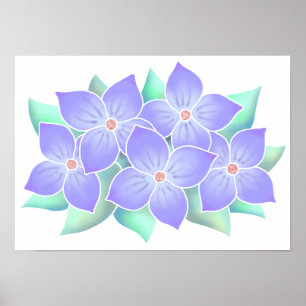 Ädel lila blomma. poster