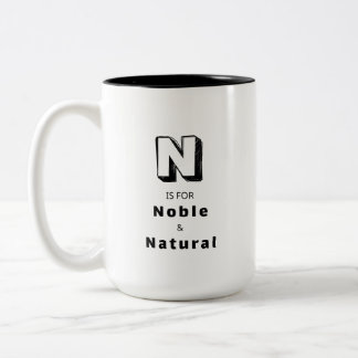 Ädel och Naturlig N - Personlig Lyxhyllning Två-Tonad Mugg