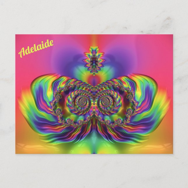 ADELAIDE ~ 3D Designmönster ~ Flera Färger  Vykort (Framsida)