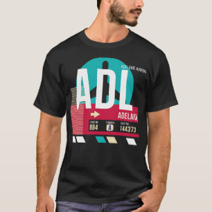 Adelaide ADL Australia Airport Code Baggage Märkre T Shirt