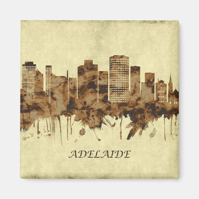 Adelaide Australia Cityscape Magnet (Framsidan)