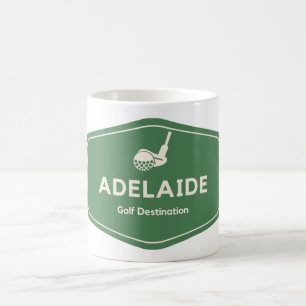 Adelaide Australia - Golf Course Destination Logot Kaffemugg