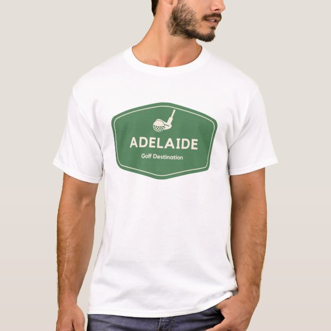 Adelaide Australia - Golf Course Destination Logot T Shirt (Framsida)