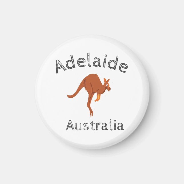 Adelaide Australia Kangaroo Magnet (Framsidan)