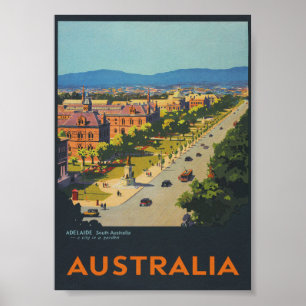 Adelaide Australia Vintage resor Poster