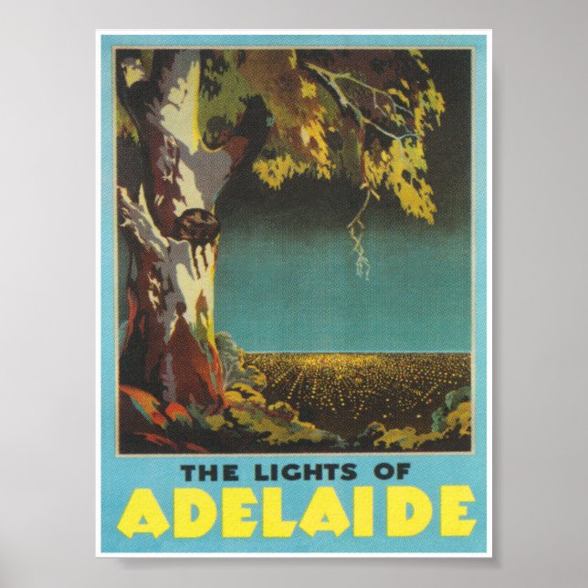 Adelaide Australia Vintage resor Poster (Framsidan)