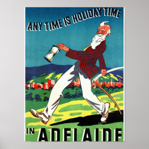 Adelaide Australia Vintage resor Poster återställd