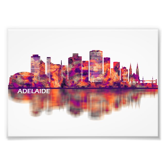 Adelaide Australien Skyline Fototryck (Framsidan)