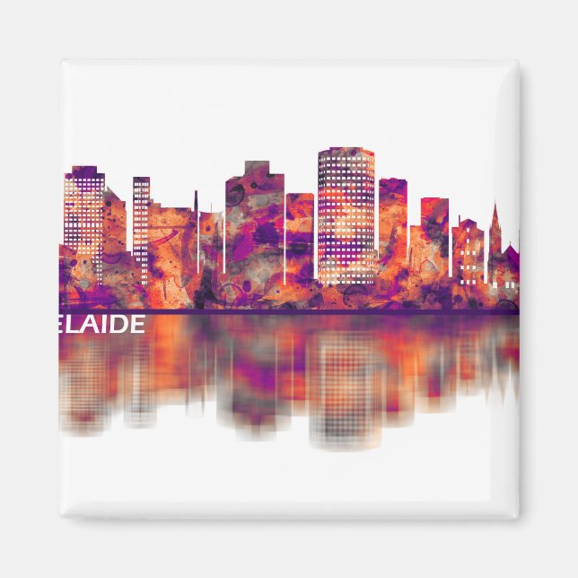 Adelaide Australien Skyline Magnet (Framsidan)