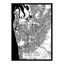 Adelaide Australien Stadskarta