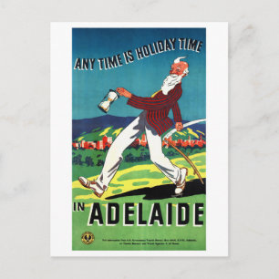 Adelaide Australien Vintage Reserakatposter Restau Vykort