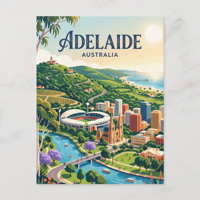 Adelaide Australien Vykort (Framsida)