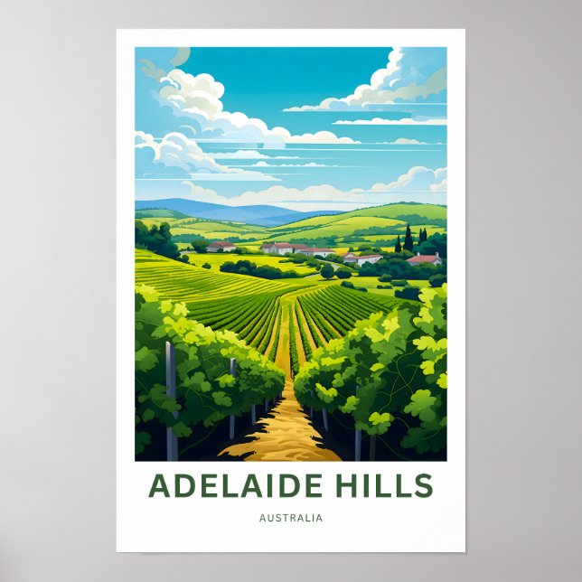 Adelaide Backe Australia Travel Print Poster (Framsidan)