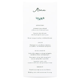 Adelaide Bröllop Dinner Menu Meny