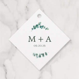Adelaide Bröllop Monogram Gåvor Etiketter