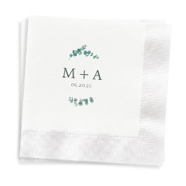Adelaide Bröllop Monogram Pappersservett